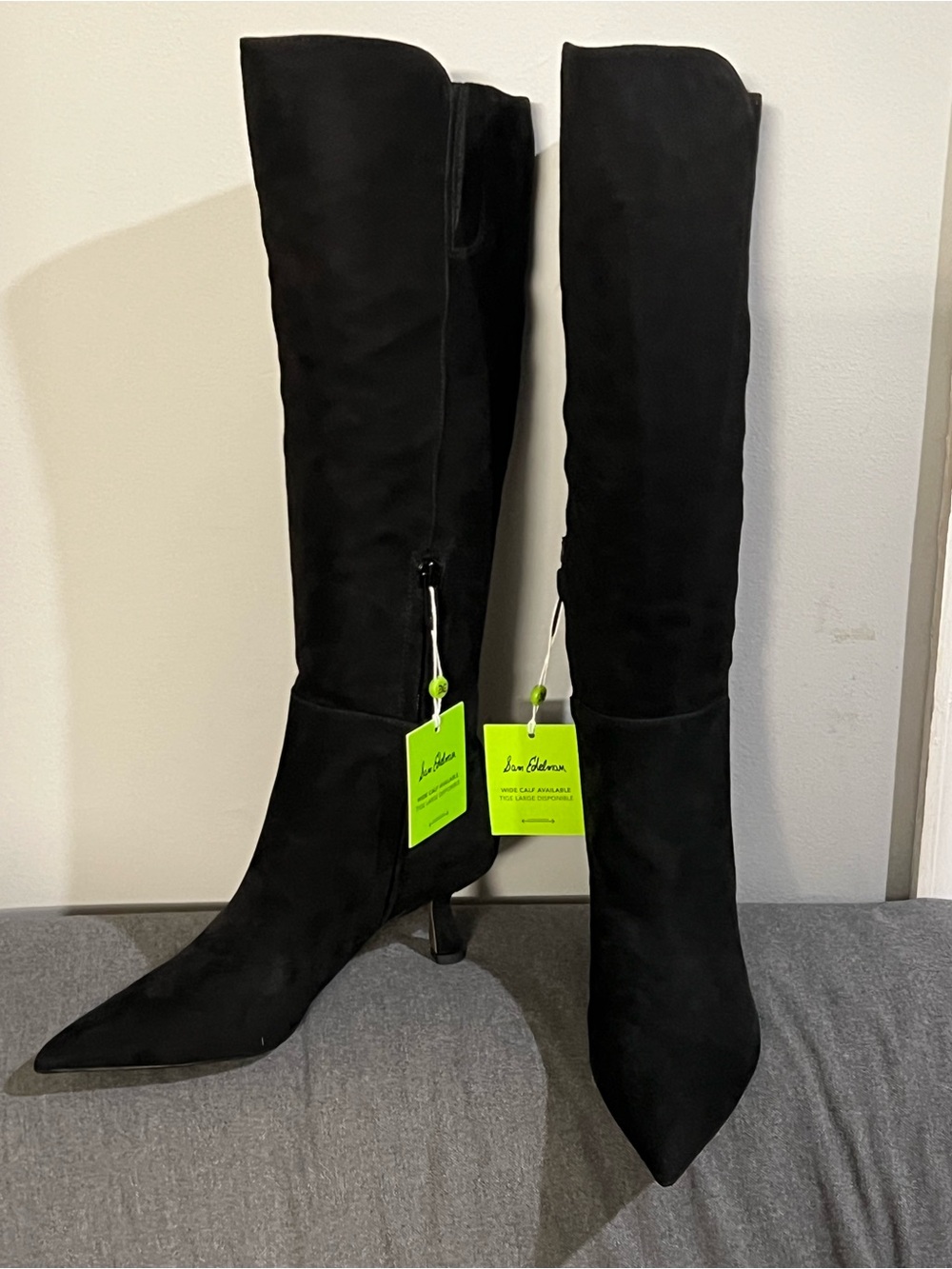 Sam Edelman Black Knee high Pointed Toe Boots